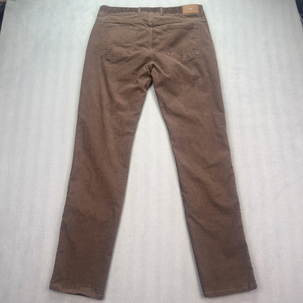 Peter Millar Corduroy Pants 33 Brown Crown Five Pocket Cotton Modal Stretch - Picture 10 of 10